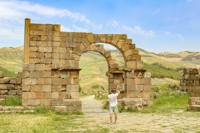Roman columns at Djémila